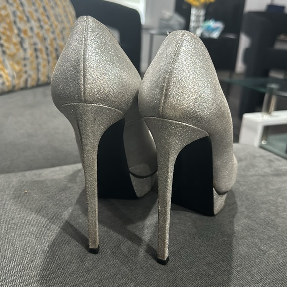 Saint Laurent Silver platform pump - Picture 2 of 3